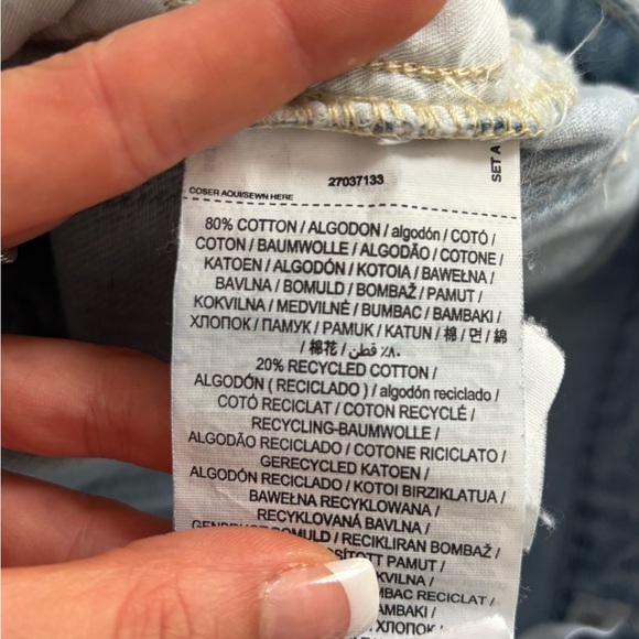 Mango Denim Light Wash Cargo Jeans - Picture 10 of 10